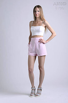 Nohavice - Vintage šortky Anita - baby pink |  rôzne farby - 6866633_