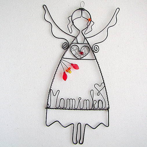 Dekorácie - anjelik pre maminku 17cm - 6868127_