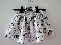 Detské oblečenie - notová suknička - 6870277_