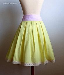 Sukne - pastelová sukňa s čipkou - 6870240_