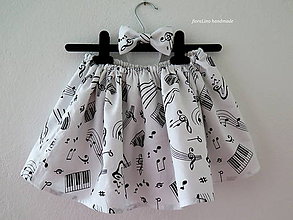 Detské oblečenie - notová suknička - 6870277_