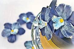 Dekorácie - Orchidea Jeans - sada dekoračných kvetov - 6867490_