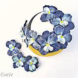 Dekorácie - Orchidea Jeans - sada dekoračných kvetov - 6867491_
