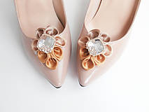 Ponožky, pančuchy, obuv - Elegancia a la Chanel - zlaté klipy na topánky de Luxe - 6873287_