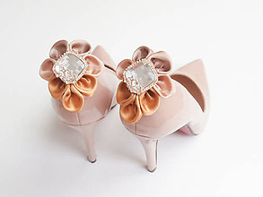 Ponožky, pančuchy, obuv - Elegancia a la Chanel - zlaté klipy na topánky de Luxe - 6873290_