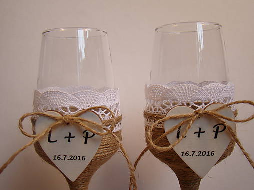  - svadobné poháre so srdiečkom - 6876774_