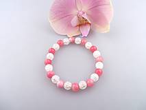 Náramky - ružový svet náramok z jadeitu a krištálu - 6875756_