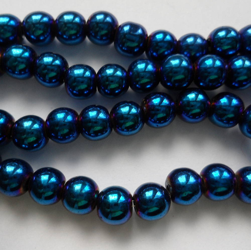 Hematit 6mm-1ks (modrý)