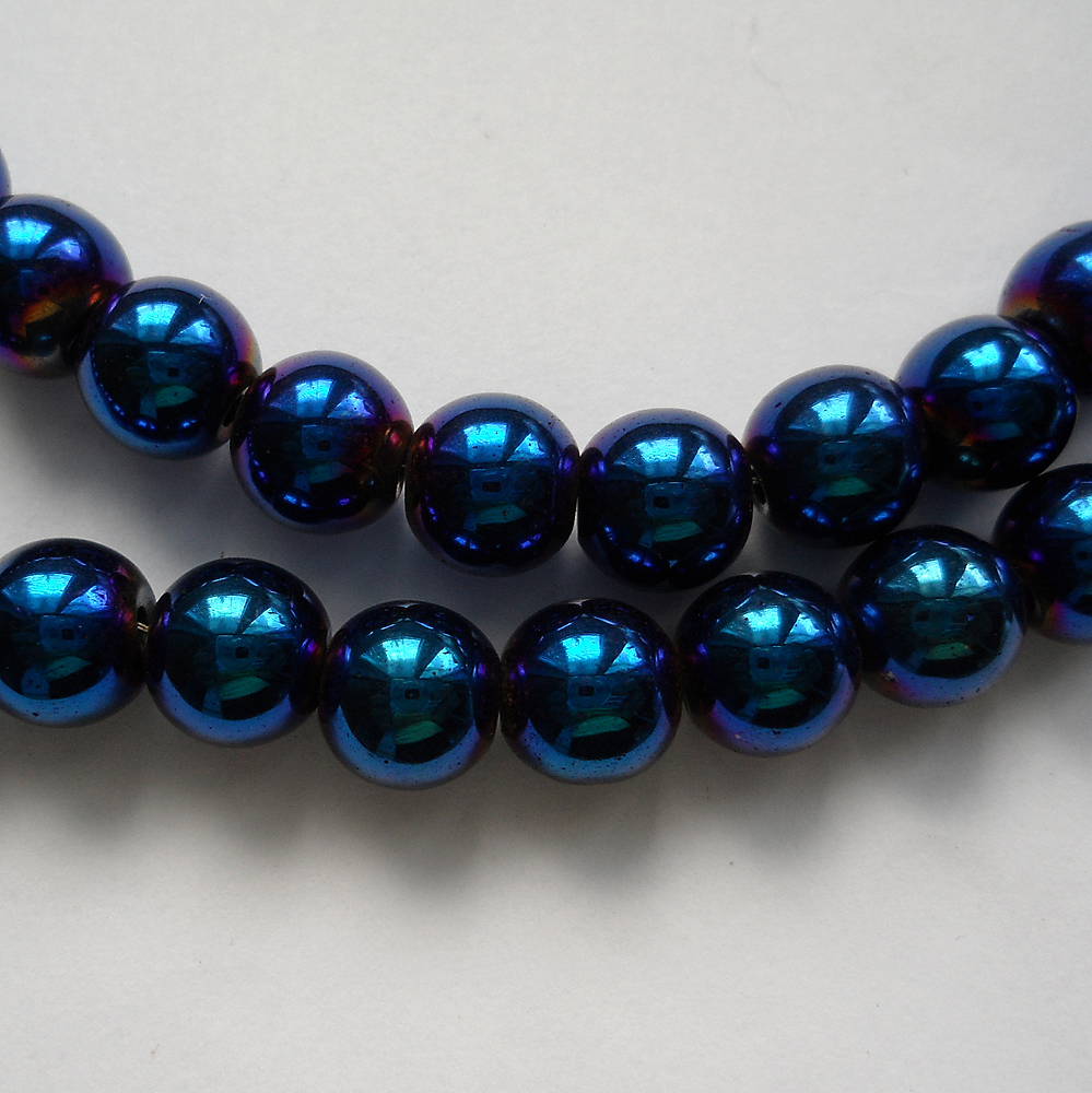 Hematit 8mm-1ks (modrý)