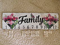 Dekorácie - rodinný kalendár Motýľ - 6878180_