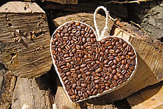 Dekorácie - Veľké srdce z kávy - 6878583_