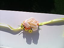 Náramky - Kvetinový náramok "...lúka slnkom zaliata..." - 6883145_
