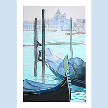 Obrazy - Benátská laguna - originál, akvarel - 6885267_