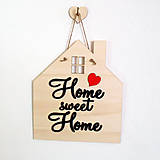 Dekorácie - Dekoračná tabuľka na stenu Home Sweet Home - 6888391_