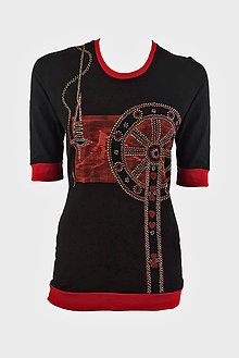 Topy, tričká, tielka - Dámske šité, farbené, maľované tričko  KOLOVRÁTOK - 6890185_
