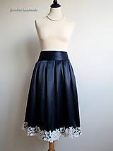 Sukne - elegantná sukňa s čipkou - 6893076_