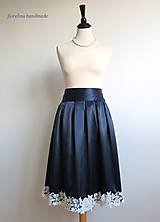 Sukne - elegantná sukňa s čipkou - 6893077_