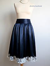 Sukne - elegantná sukňa s čipkou - 6893078_