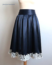 Sukne - elegantná sukňa s čipkou - 6893079_