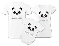 Detské oblečenie - Rodinné tričká PANDA - 6896087_