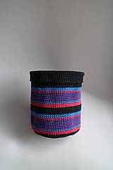 Košík - Čierna modrá fialová bordová MAXI