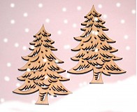 stromček vyrezávaný - drevená vianočná ozdoba