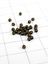 Korálky - starozlaté kov. 2 mm/ 10 g - 1026649