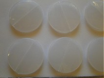 Korálky - MILK plast placka 30mm-1ks - 1044168