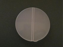 Korálky - MILK plast placka 30mm-1ks - 1044169