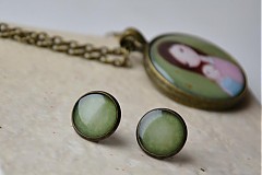 Sady šperkov - Mamka tíši - sada náušničky + medailónik - 1064955