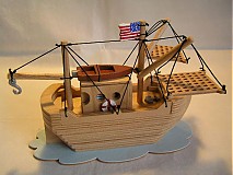 Hračky - Rybárska loď - drevená skladačka pre deti - 1137283
