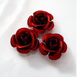 Komponenty - Kovová ružička červená - 1147730