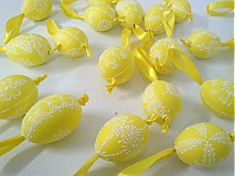 Dekorácie - KRASLICE /slepačie maľované vajíčka/ - ostro žlté - 1147786