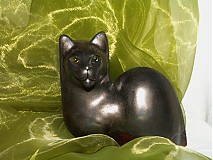 Dekorácie - Mačka "smaragdová" - 1177248
