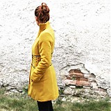  - Žltý flaušový kabát - 1210423