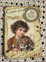 Papiernictvo - Jarný vintage pozdrav - 1245046