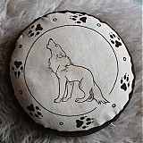 Úžitkový textil - Meditačný vankúš "Wolf Spirit" - 1253638