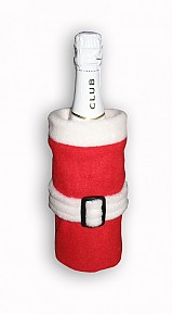  - Vianoce/Mikuláš/Silvester - vrecúško na fľašu z fleecu - 1262283
