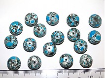 Minerály - MARBLE kameň 8x13mm-1ks (modrá) - 1272491