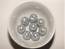 Korálky - Voskované perly 10mm-8ks (strieborná) - 1273100