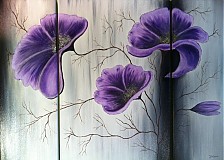 Obrazy - Fialové kvety - 1368994