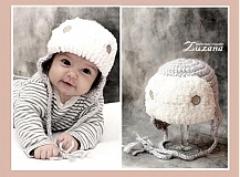 Detské čiapky - Zimná čiapočka - Winter grey - 1371165