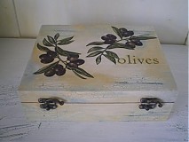  - Čajová krabička 12 priečinková  olivy - 1405965