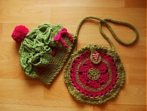 Detské čiapky - Baretka a kabelka - 143435