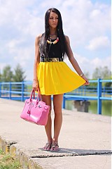 Sukne - Pásová sukňa všetky farby (sukňa__YELLOW) - 1515308