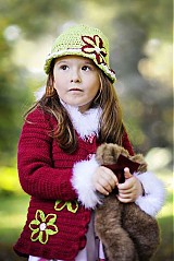 Detské oblečenie - Malinový kabátik s labutienkou - 1534582