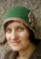 Čiapky, čelenky, klobúky - Háčkovaná čiapka - zelená 3 - 1573676