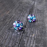Náušnice - Náušničky Turquoise violets II... - 1580958