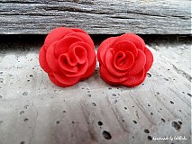 Náušnice - Red roses - 1595775