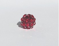 Korálky - shamballa korálky - červené/ 1 ks - 1644214